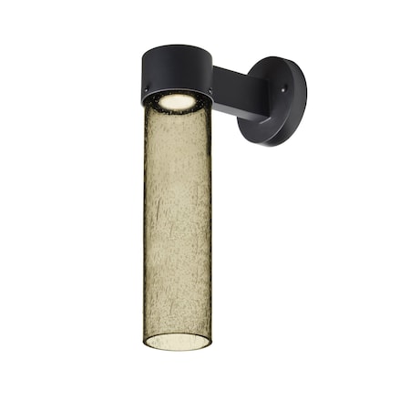 Besa Lighting Juni 16 Outdoor Sconce, Latte Bubble, Black Finish, 1x4W LED JUNI16LT-WALL-LED-BK